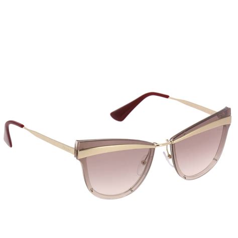 prada occhiali sole specchiatura rosa aste velluto rosa